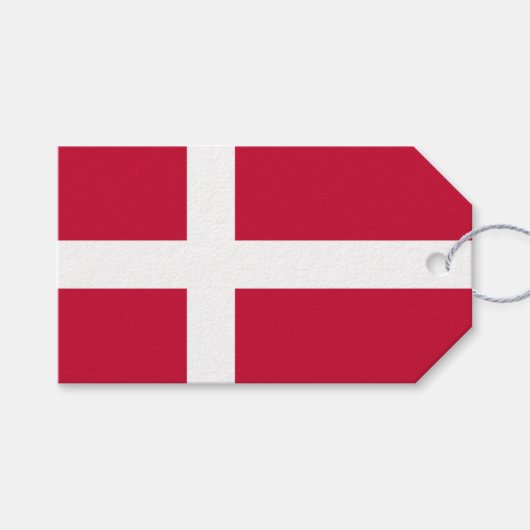 Deense vlag cadeaulabel (Voorkant (Horizontaal))