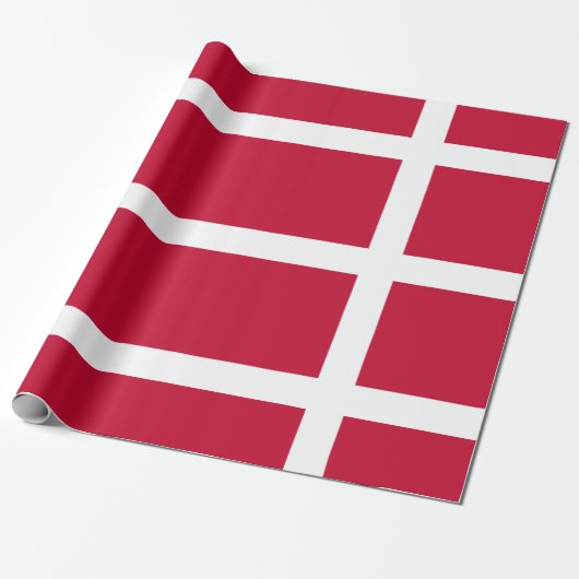 Deense vlag cadeaupapier (Uitgerold)