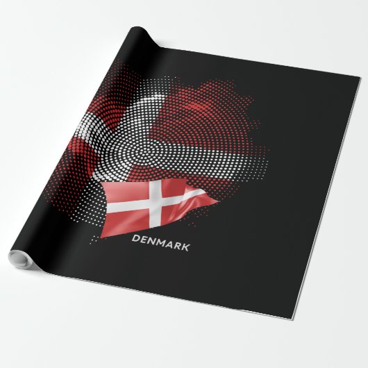 Deense vlag cadeaupapier (Uitgerold)