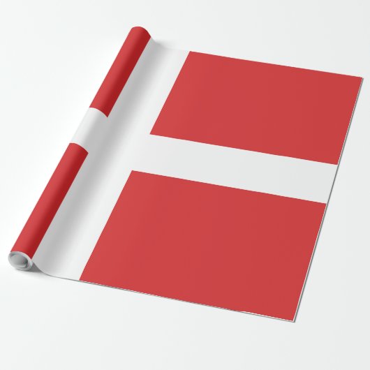 Deense vlag cadeaupapier (Uitgerold)
