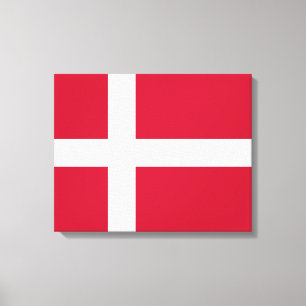 Deense vlag canvas afdruk