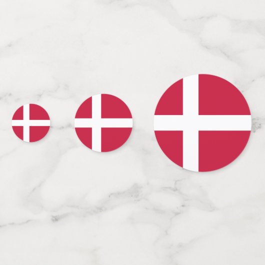 Deense vlag confetti (Voorkanten)