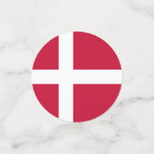 Deense vlag confetti (Kleine voorkant)