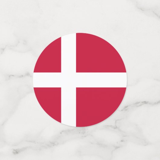 Deense vlag confetti (Kleine voorkant)