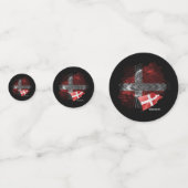 Deense vlag confetti (Voorkanten)
