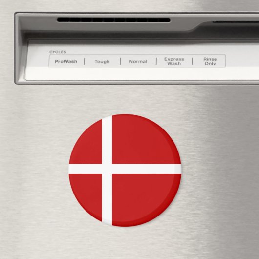 Deense vlag Dannebrog Red White Magneet (Insitu (Vaatwasser))