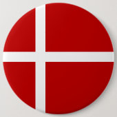 Deense vlag Dannebrog Red White Ronde Button 6,0 Cm (Voorkant)