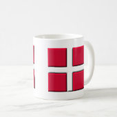 Deense Vlag Dans Mug Koffiemok (Voorkant rechts)