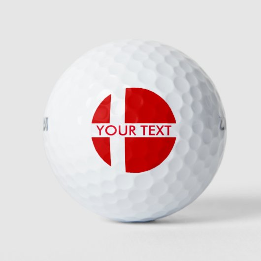 Deense vlag: Deense golfbal Golfballen (Voorkant)