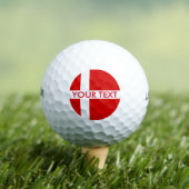 Deense vlag: Deense golfbal Golfballen (Insitu Shirt)