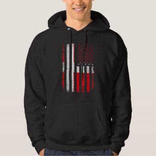 Deense vlag Denemarken Amerika Pride Heritag Hoodie
