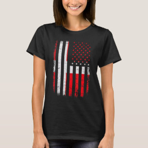 Deense vlag Denemarken Amerika Pride Heritag T-shirt