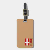 Deense Vlag Denemarken Dannebrog Bagagelabel (Voorkant verticaal)