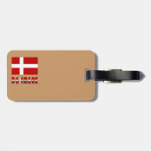 Deense Vlag Denemarken Dannebrog Bagagelabel (Achterkant horizontaal)