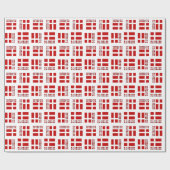 Deense Vlag Denemarken Dannebrog Cadeaupapier (Vlak)