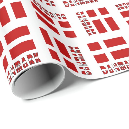 Deense Vlag Denemarken Dannebrog Cadeaupapier (Rol Hoek)