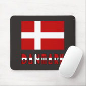 Deense Vlag Denemarken Dannebrog Muismat (Met muis)