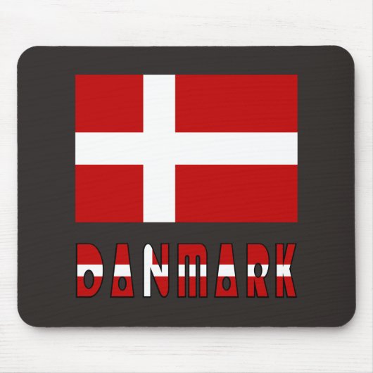 Deense Vlag Denemarken Dannebrog Muismat (Voorkant)