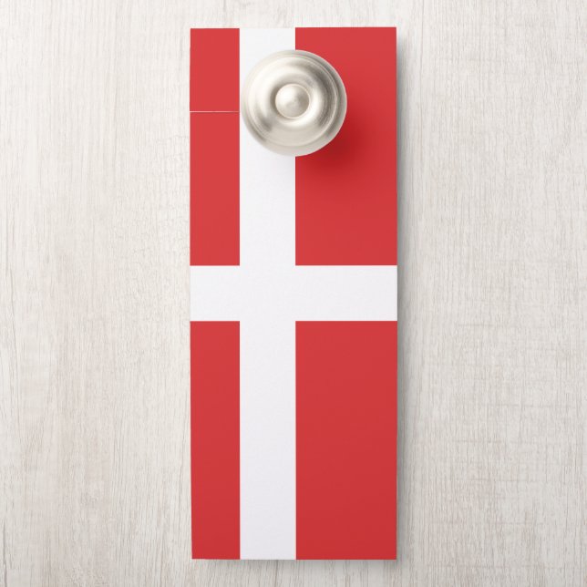 Deense vlag deurhanger (Op knop)