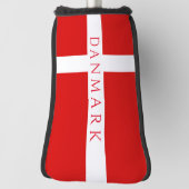 Deense vlag Douane golfhoofdbedekking Denemarken Golfheadcover (Draai 90)