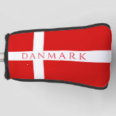 Deense vlag Douane golfhoofdbedekking Denemarken Golfheadcover (Voorkant)