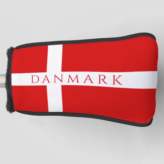 Deense vlag Douane golfhoofdbedekking Denemarken Golfheadcover (Voorkant)
