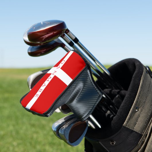 Deense vlag Douane golfhoofdbedekking Denemarken Golfheadcover (Insitu)