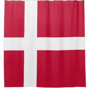 Deense vlag douchegordijn