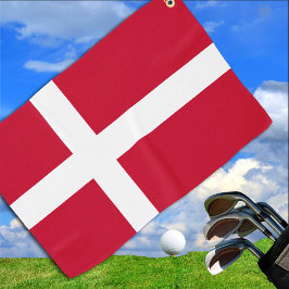 Deense vlag en Deense golf- en sportgolf Kopenhage Golfhanddoek