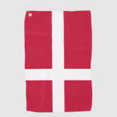 Deense vlag en Deense golf- en sportgolf Kopenhage Golfhanddoek (Voorkant)