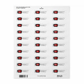 Deense vlag etiket (Full Sheet)
