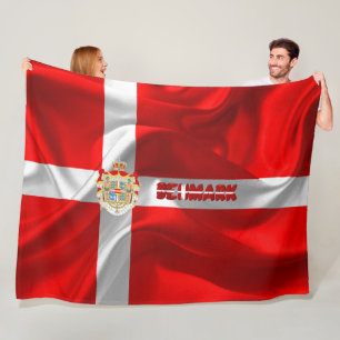 Deense vlag fleece deken