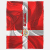 Deense vlag fleece deken (Voorkant)