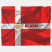 Deense vlag fleece deken (Voorkant (Horizontaal))