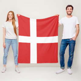 Deense vlag fleece deken