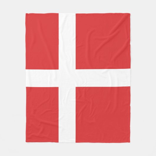 Deense vlag fleece deken (Voorkant)