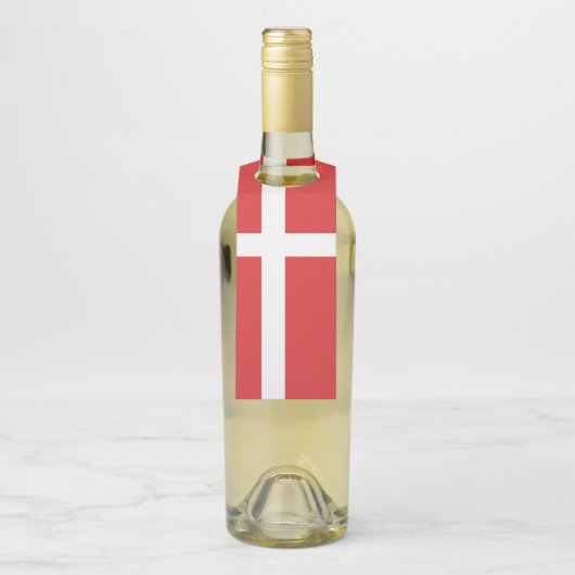 Deense vlag flessenhanger (Op fles)