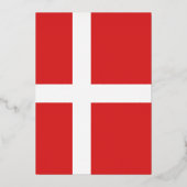 Deense vlag folie uitnodiging (Voorkant)