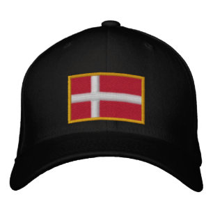 Deense vlag geborduurde pet