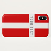 Deense vlag gepersonaliseerd Case-Mate iPhone case (Achterkant (horizontaal))
