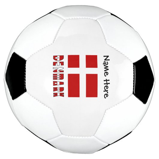 Deense vlag gepersonaliseerd voetbal (Gedraaid)