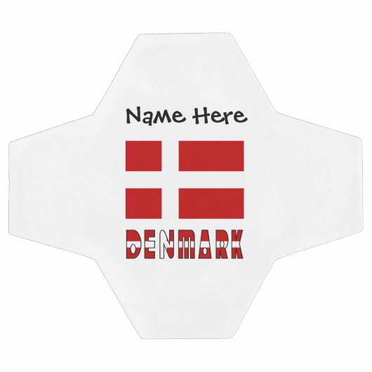 Deense vlag gepersonaliseerd voetbal (Enkel)