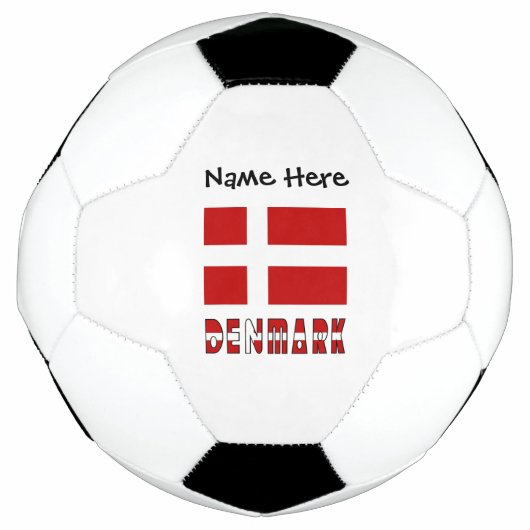 Deense vlag gepersonaliseerd voetbal (Voorkant)