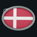 Deense vlag gesp<br><div class="desc">Patriottische vlag van Denemarken.</div>