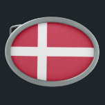 Deense vlag gesp<br><div class="desc">Patriottische vlag van Denemarken.</div>