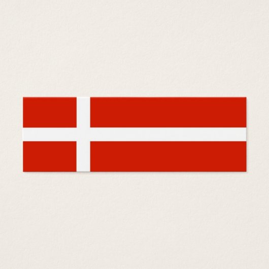 Deense Vlag Gift Tag Mini Visitekaartjes (Voorkant)