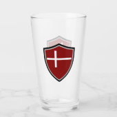 Deense vlag glas (Achterkant)