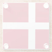 Deense vlag glazen onderzetter (Achterkant)