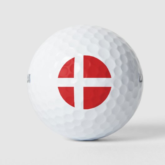 Deense vlag golfballen (Voorkant)