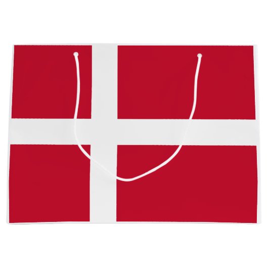 Deense vlag groot cadeauzakje (Voorkant)